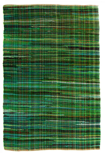 SKOGEN Handwoven Rag Rug in Greens 4 sizes