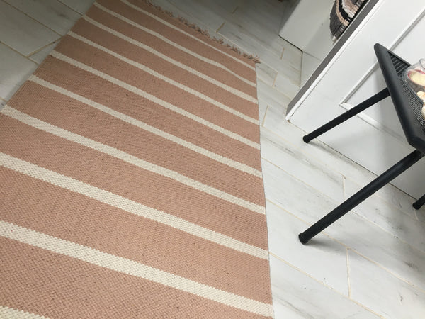 YSTAD Pure Cotton Rug Blush/Natural 5 sizes SPECIAL PRICE!