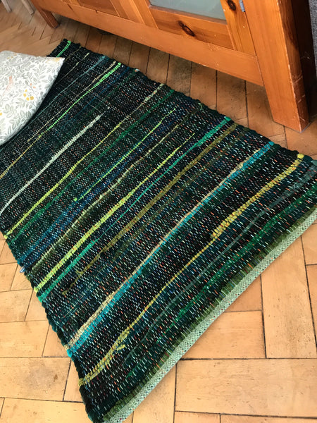 SKOGEN Handwoven Rag Rug in Greens 4 sizes