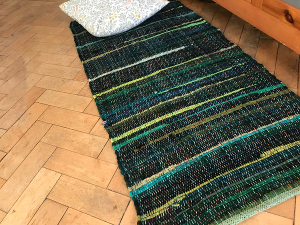SKOGEN Handwoven Rag Rug in Greens 4 sizes