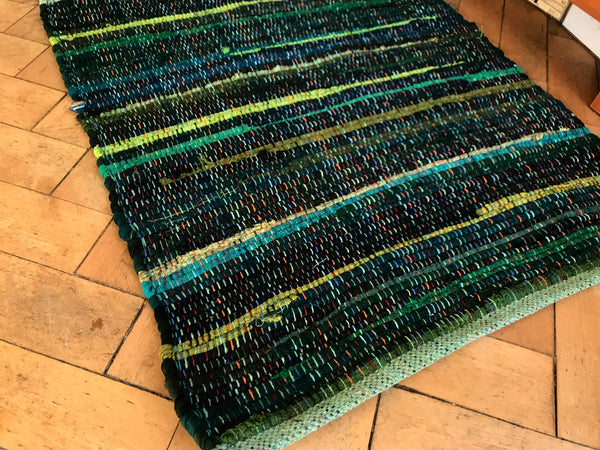 SKOGEN Handwoven Rag Rug in Greens 4 sizes