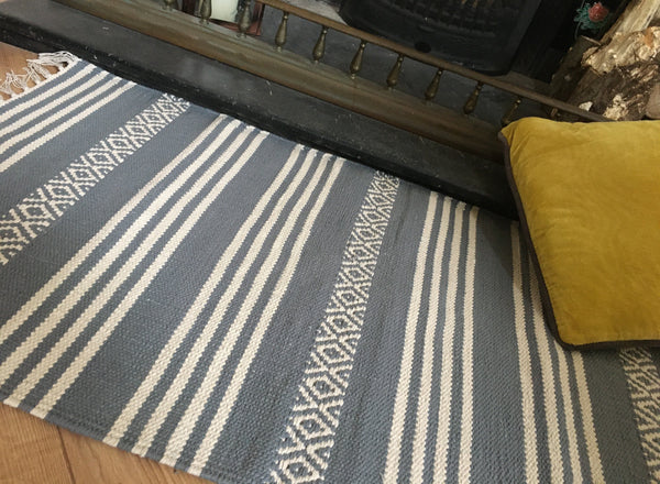 SKÅNE Grey Swedish Cotton Rug 5 sizes