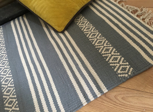 SKÅNE Grey Swedish Cotton Rug 5 sizes