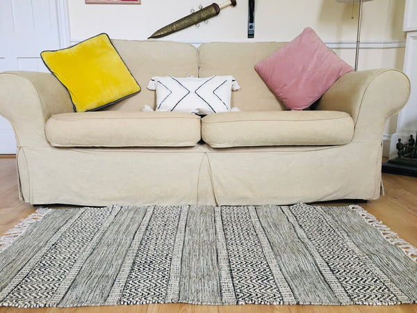 DALARNA Grey Swedish Trasmatta 6 sizes