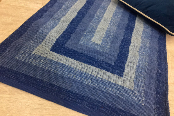 SARA Swedish Blue Cotton Rug 5 sizes