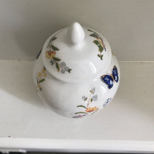 Vintage Aynsley Lidded Jar Cottage Garden Design