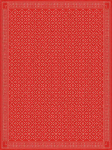 EKELUND "Åtterbladrose Red" Organic Cotton tablecloth 3 sizes
