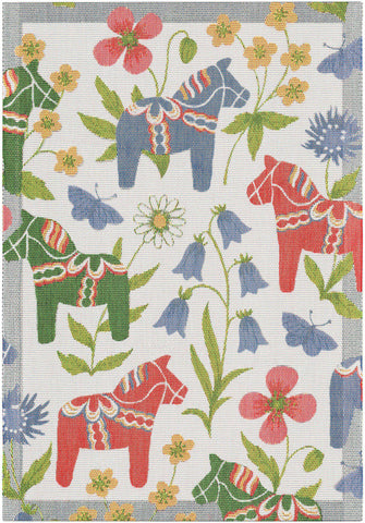 EKELUND "Blomsterhäst" Organic Cotton Decorative Hand Towel  35 x 50 cm New!