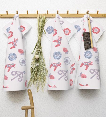 EKELUND "Dalasommar" Organic Cotton Hand Towel  35 x 50 cm