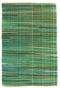 SKOG Handwoven Rag Rug in Greens in 4 sizes