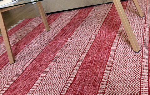 DALARNA RED Swedish Cotton Trasmatta Area Rug Limited Sizes