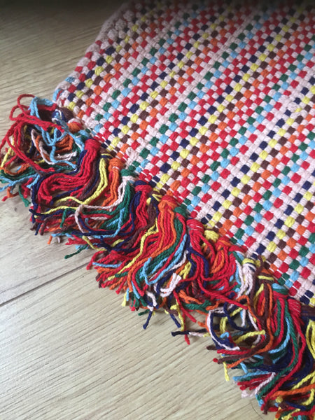MORUM Multicoloured Cotton Rug Feature Fringe 3 sizes