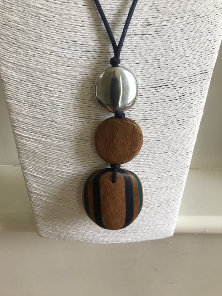 ERNESTO DE BARCELONA Designer Handmade Wood and Resin Pendant