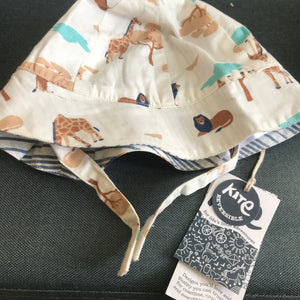 KITE Zoo Organic Cotton Sun Hat 0-6 mths 1 only