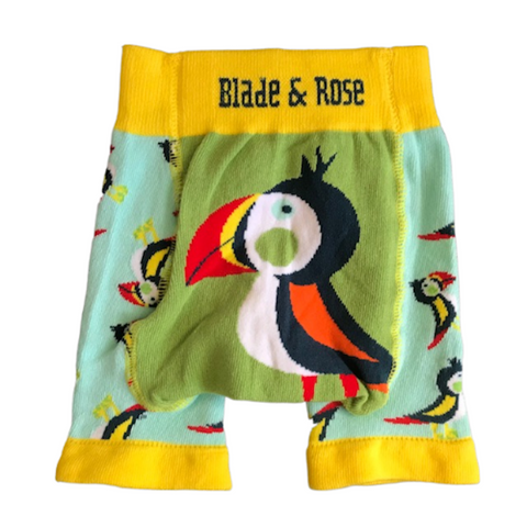 BLADE&ROSE Knitted Organic Cotton Shorts Puffin 0-6 mths 1 pr only