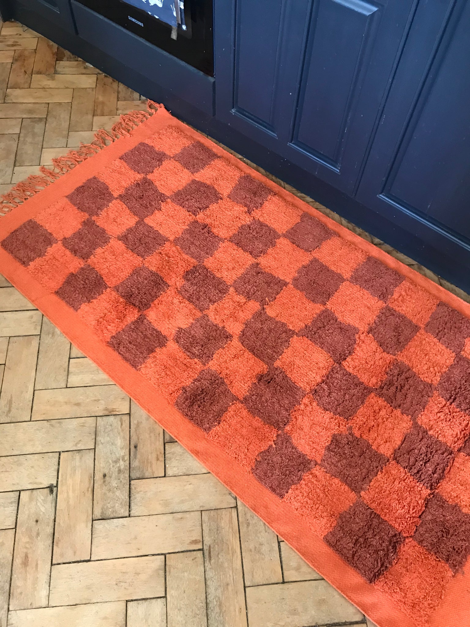 LEKFULL Swedish Design Colourful Cotton Tufted Rug 80 x 150 cm 1 only