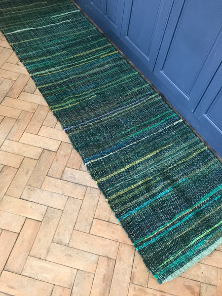 SKOGEN Handwoven Rag Rug in Greens 2 sizes