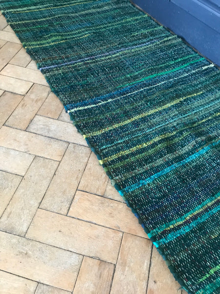 SKOGEN Handwoven Rag Rug in Greens 2 sizes