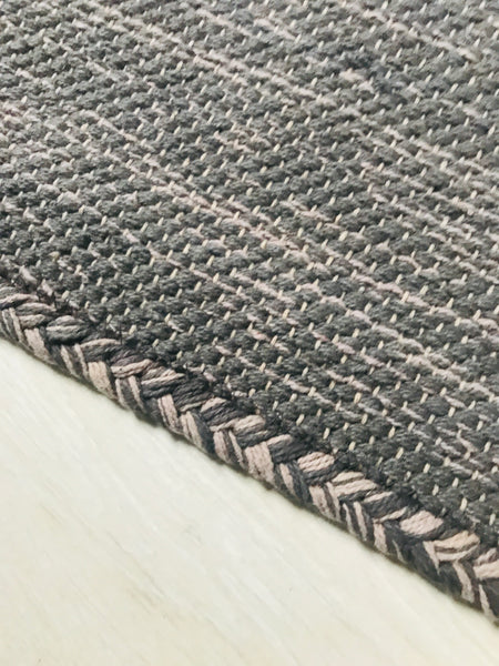 ULLA 80% Wool/20% Cotton Handwoven Rug Medium Grey 4 sizes