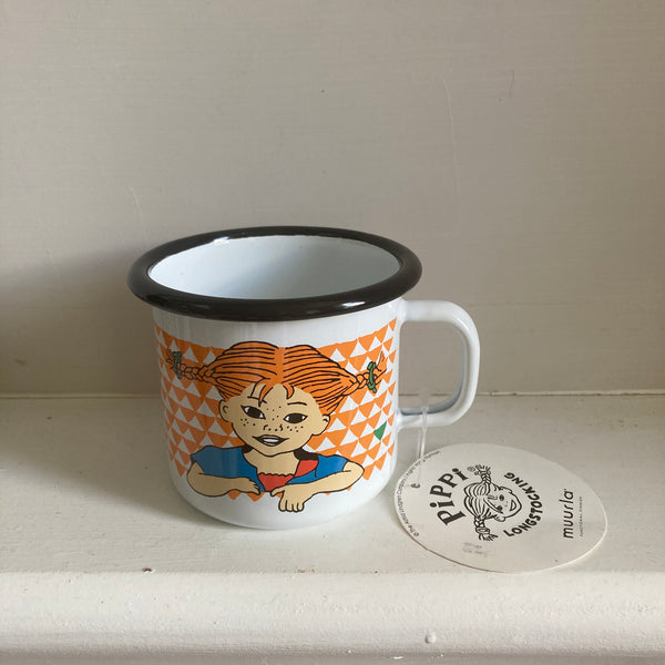 PIPPI Decorated Steel Cup 1.5 dl from Muurla Finland
