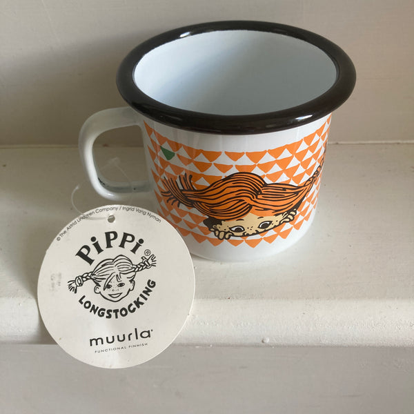 PIPPI Decorated Steel Cup 1.5 dl from Muurla Finland