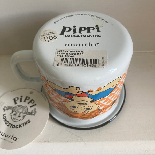 PIPPI Decorated Steel Cup 1.5 dl from Muurla Finland