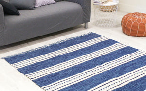 KATJE Blue Swedish Design Area Rug 160 x 230 cm