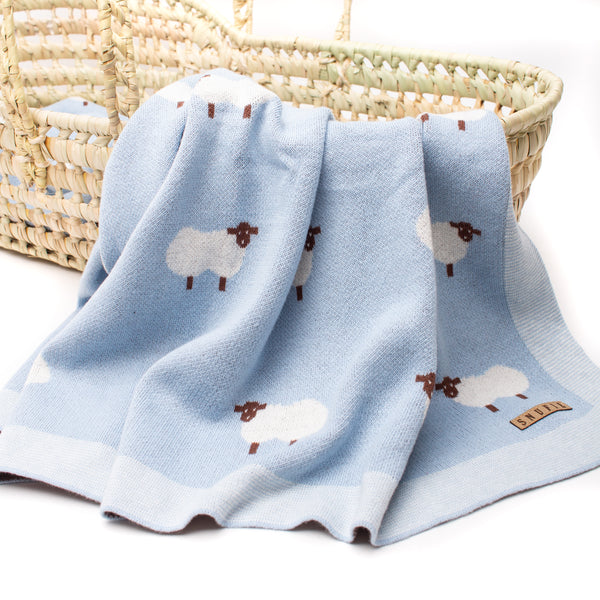 Snufie Organic Cotton "Sheep" Baby Blanket 3 colours 80 x 100 cm