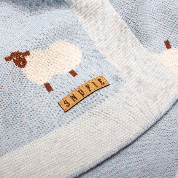 Snufie Organic Cotton "Sheep" Baby Blanket 3 colours 80 x 100 cm