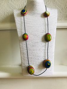 ERNESTO DE BARCELONA Designer "Coral" Handmade Resin Necklace 1 only