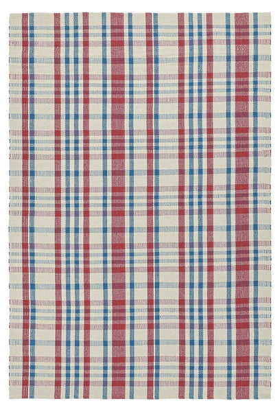 RUTIG Red/white/blue check handwoven rag rug 2 sizes NEW!