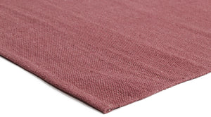 ENKEL Plain Cotton Rug in Bergundy Red in 5 sizes