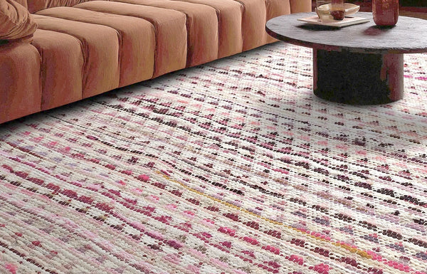 GLAD Pink Swedish Design Cotton Rag Rug 4 sizes