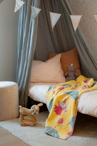 EKELUND Moomin "Umbrella" Baby Blanket Organic Cotton 72 x 105 cm