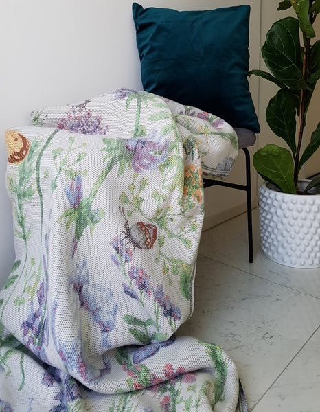 EKELUND "Selma" Organic Brushed Cotton Throw 140 x 170 cm/Cushion Cover